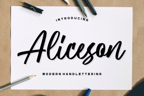 Aliceson: A Sweet Script Handwritten Font for Editors