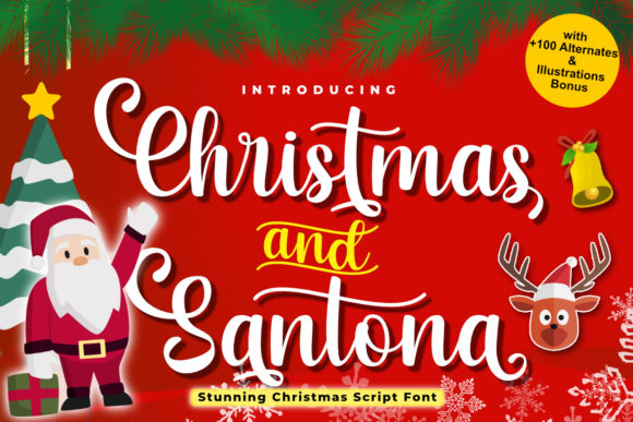 Christmas and Santona: A Romantic Handwritten Font