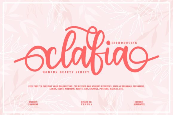Clafia Font Review: Elegant Script for Designers