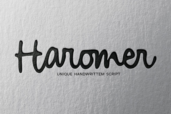 Haromer: A Modern Script Handwritten Typeface for Editors