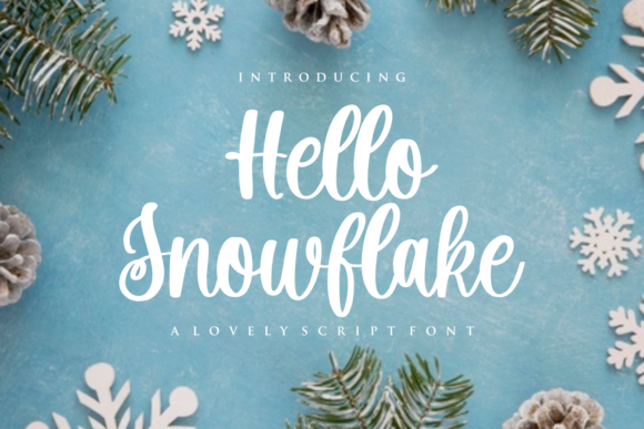 Hello Snowflake Typeface for Elegant Branding
