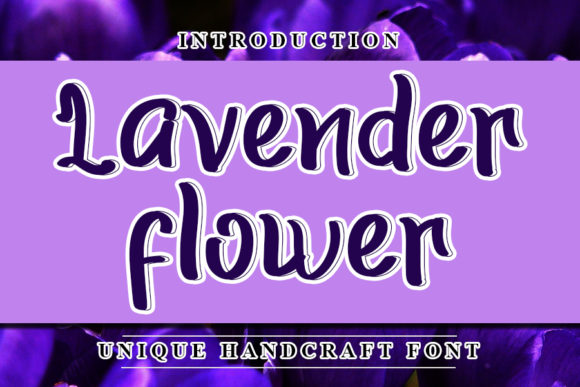 Lavender Flower Font for Handmade Branding