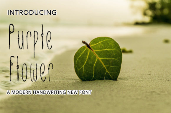 Purple Flower: A Modern Handwritten Font for Makers