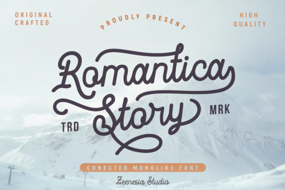 Romantica Story: A Vintage Script Font for Makers