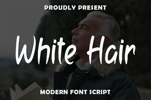 White Hair Font for Handmade Branding